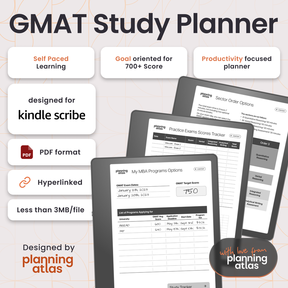 語学・辞書・学習参考書 MEISTER GMAT Seminar MBA Kindle Scribe GMAT Study Guide — Planning Atlas